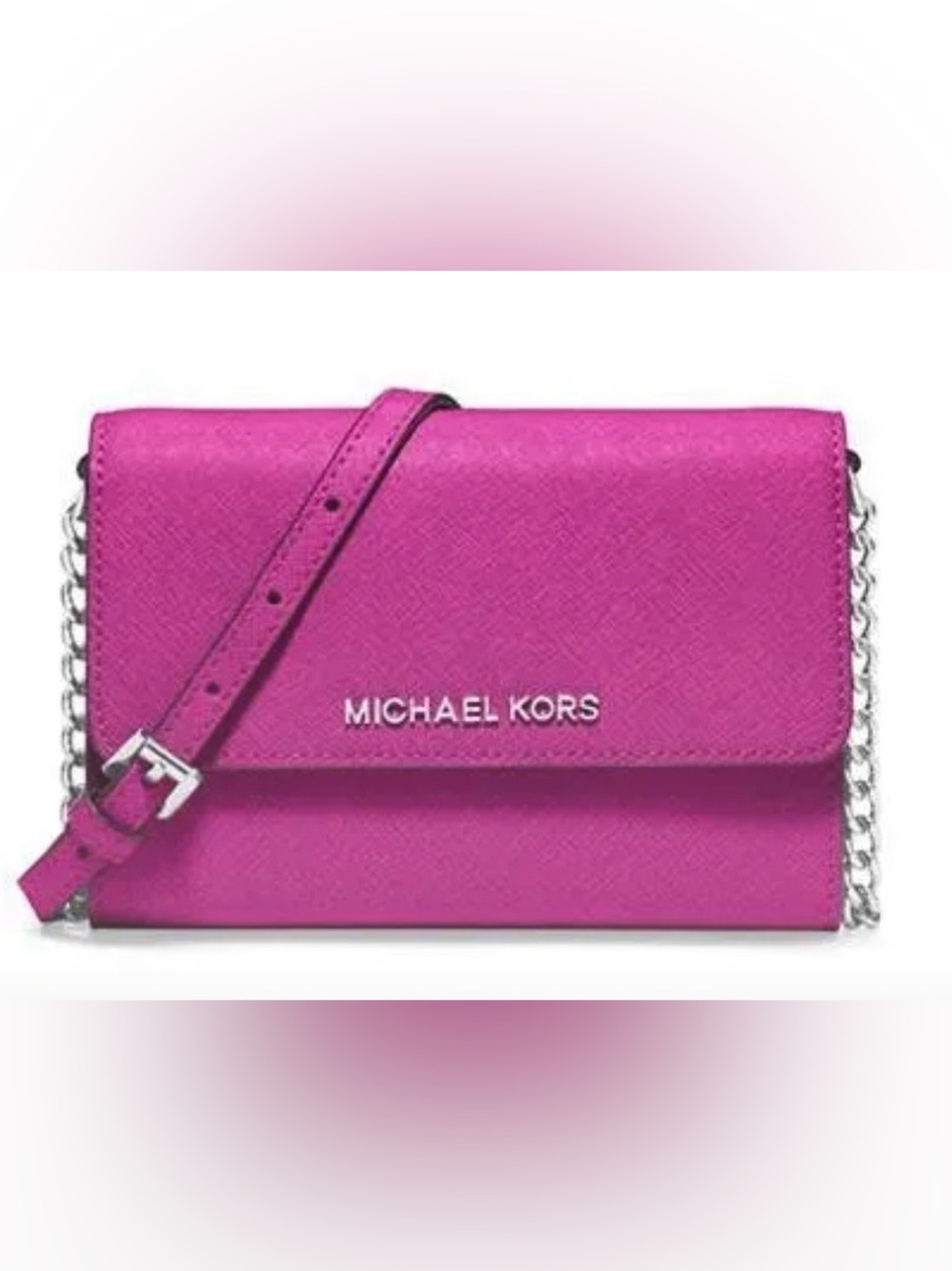 🌸Michael Kors Jetset Wallet Crossbody Bag (Fuchsia)